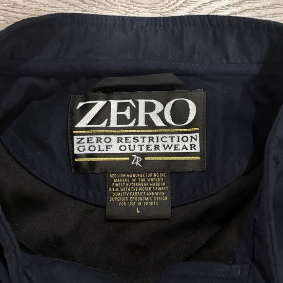 Zero Restriction Golf Vest Mens Large Blue Microsuede Preppy Athletic Winter - Picture 3 of 7